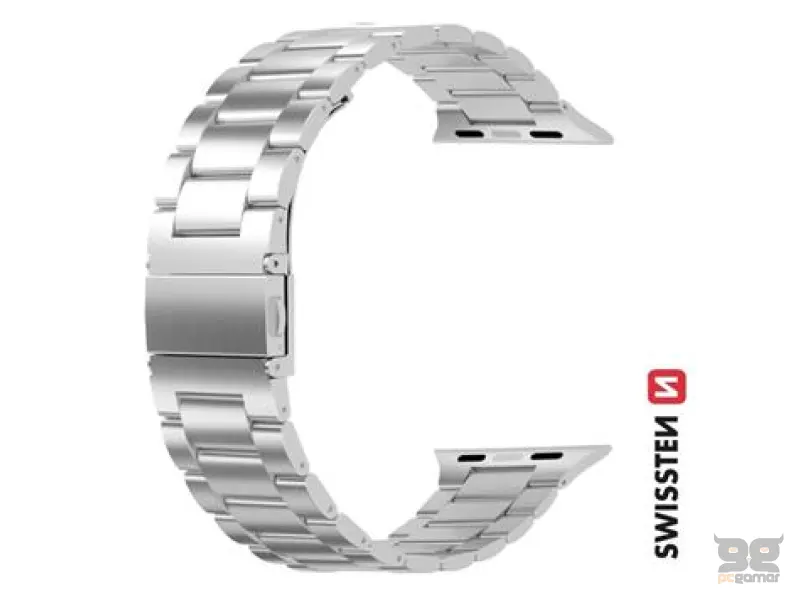 Swissten Metal band for Apple watch, silver (42, 44, 45, 49) mm