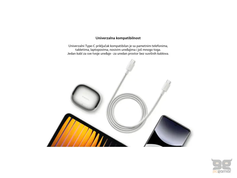 Xiaomi 6A Braided USB-C to USB-C Cable (2m)