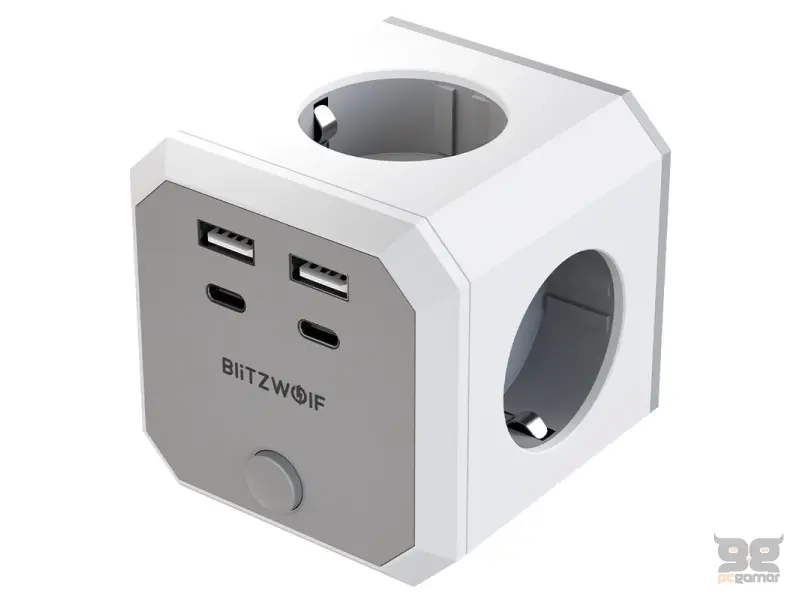 BlitzWolf BW-EC2 Power Cube 8-u-1 (4x AC / 2x USB-A / 2x USB-C)