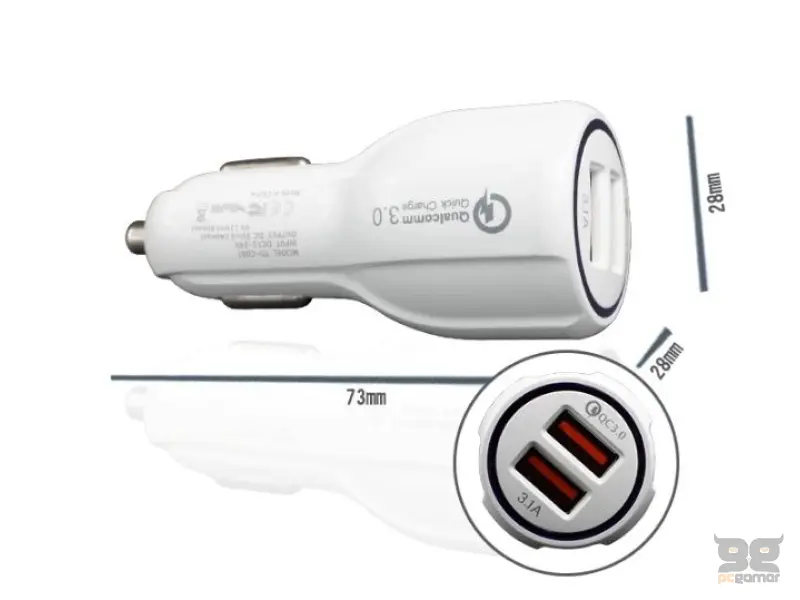 TD LTE Auto punjac TD-C0011 2.4A 