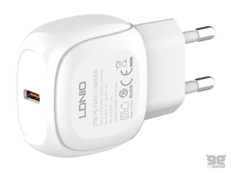 LDNIO A1206C Tip C- Lightning 27W punjač beli 