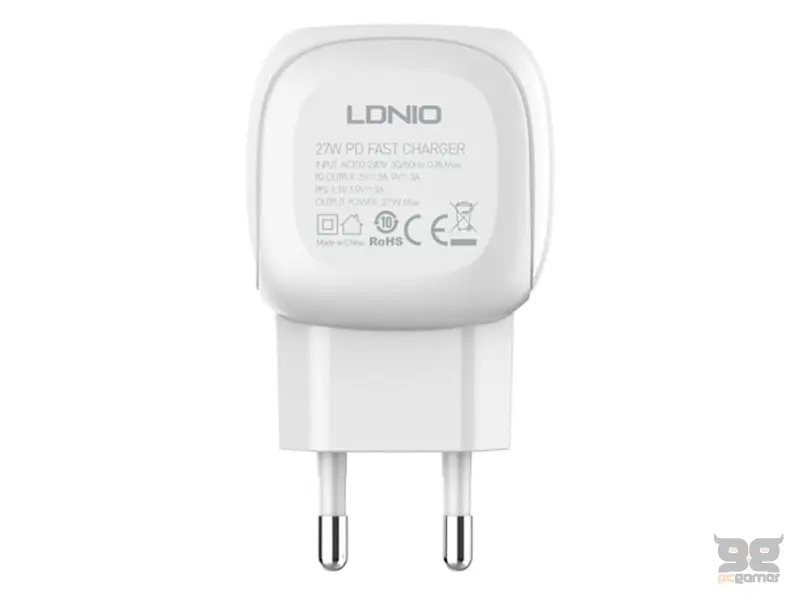 LDNIO A1206C Tip C- Lightning 27W punjač beli 