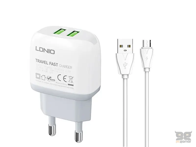 LDNIO Q229 USB/Tip C QC3.0 20W punjač + kabl Micro 