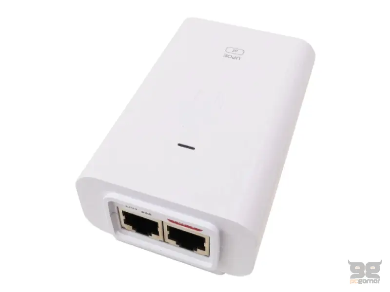 UBIQUITI 802.3af Gigabit PoE Adapter 15,4W Beli (U-POE-AF) 