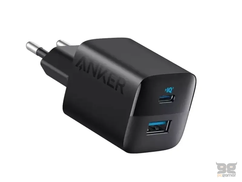 ANKER 323 33W USB-C zidni punjač 2-porta (USB-A i USB-C), crni 