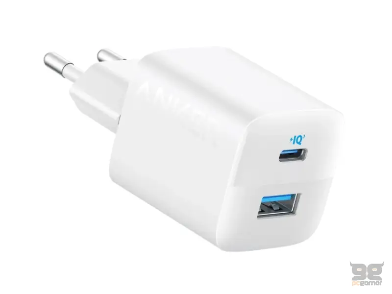 ANKER 323 33W USB-C zidni punjač 2-porta (USB-A i USB-C), beli 