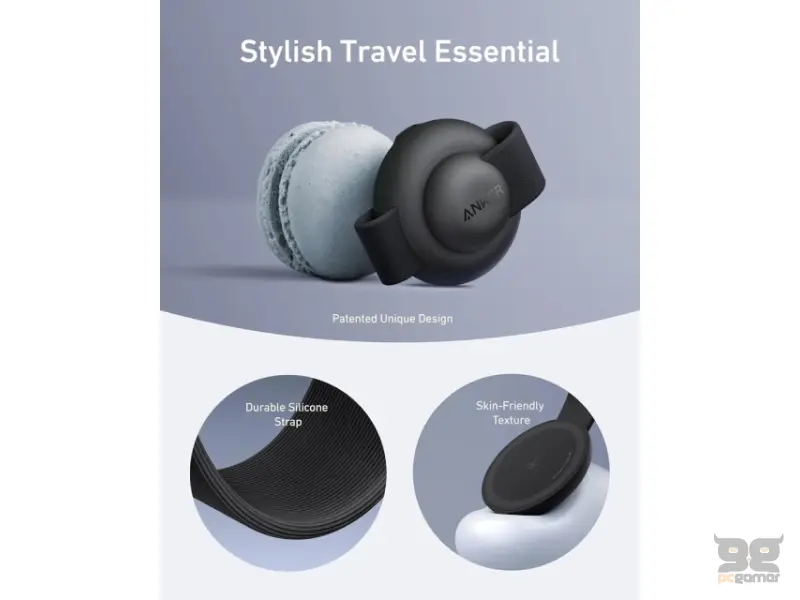 ANKER MagGo Bežični 3u1 sklopivi punjač, crni 