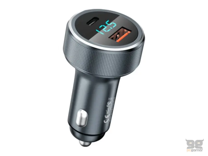 REMAX RCC-215 58.5W PD+QC 1A+1C auto punjač  crni 