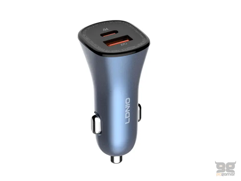 LDNIO C3 PD30W +QC30W Auto punjač crni 