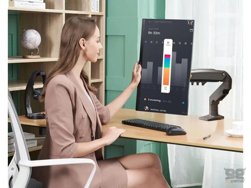 NORTH BAYOU F80 stoni nosač za monitor mat crni 17-30 inča 