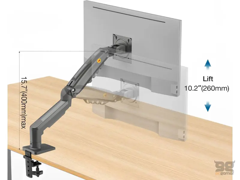 NORTH BAYOU F80 stoni nosač za monitor mat crni 17-30 inča 