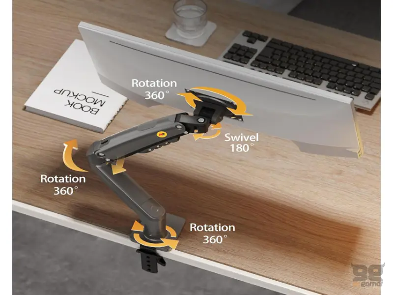 NORTH BAYOU F80 stoni nosač za monitor mat crni 17-30 inča 