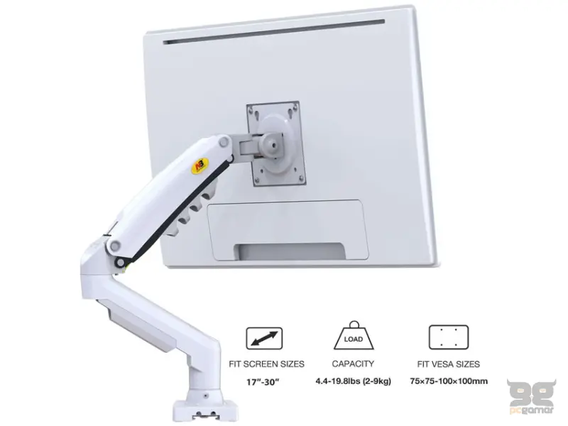 NORTH BAYOU F80 stoni nosač za monitor beli 17-30 inča 