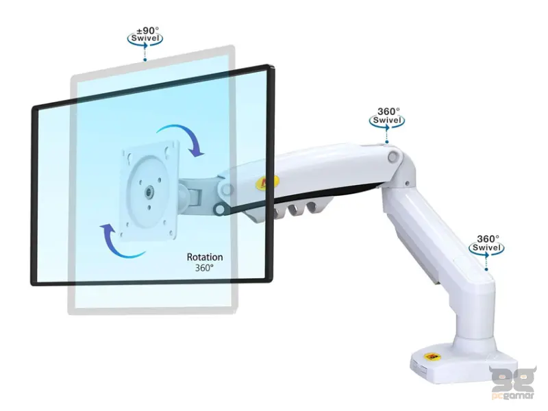 NORTH BAYOU F80 stoni nosač za monitor beli 17-30 inča 