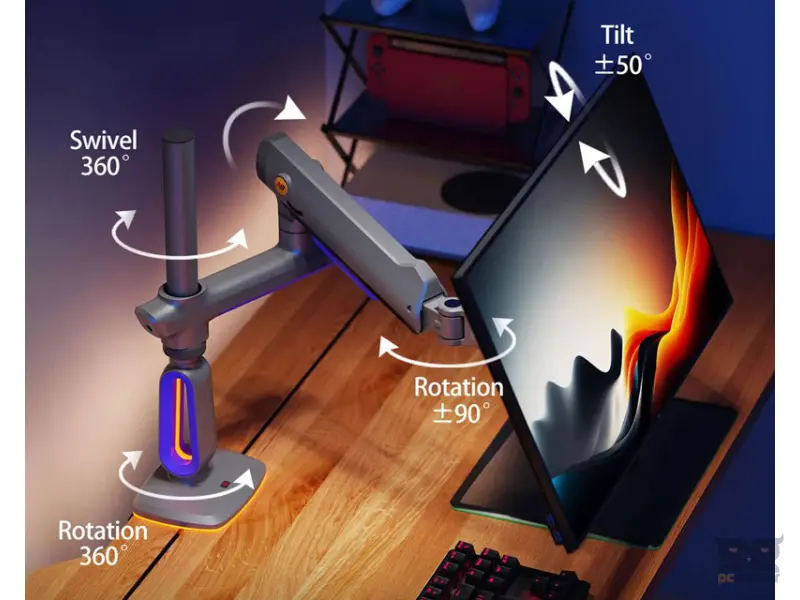 NORTH BAYOU G80 Gaming stoni nosač za monitor mat crni 