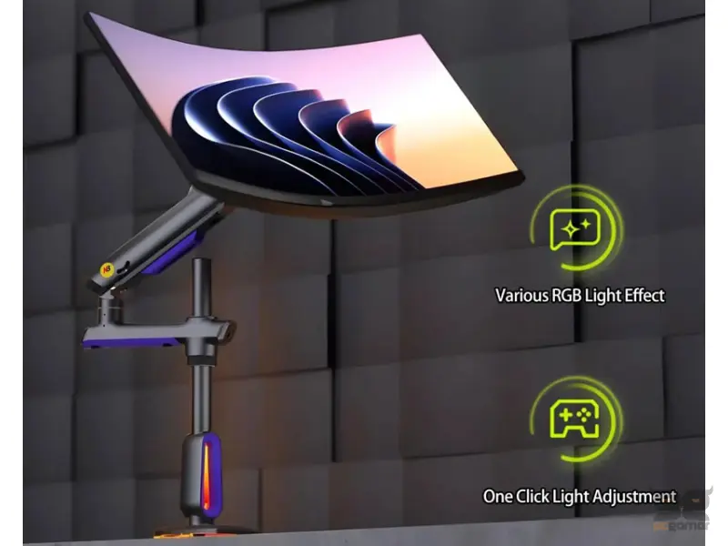 NORTH BAYOU G80 Gaming stoni nosač za monitor mat crni 