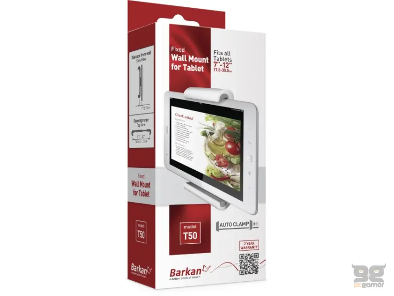 BARKAN T50 Univerzalni zidni nosač za tablet od 7 do 12 inča 