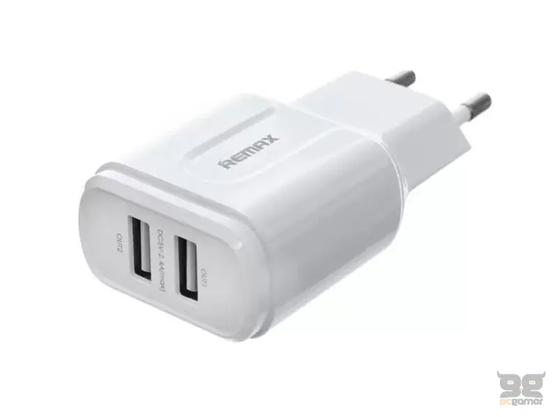 REMAX RP-U22 Dual USB 2.4A Fast Charging punjač beli 