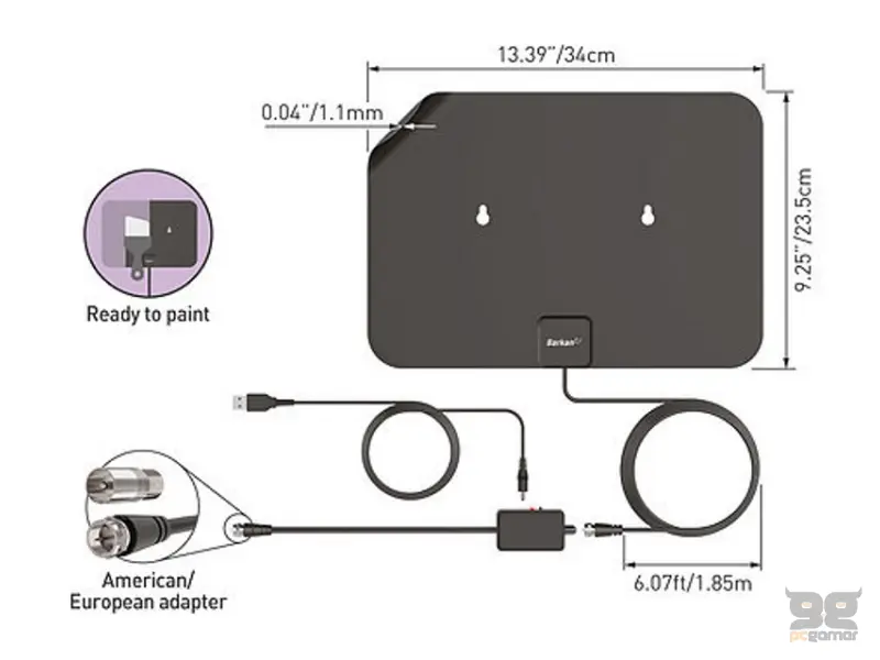 BARKAN AU60A.B Pojačalo za HDTV Antena 96k 