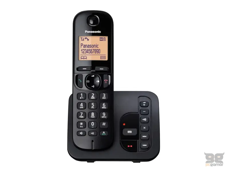 PANASONIC Bežični telefon KX-TGC220FXB Crni sa sekretaricom