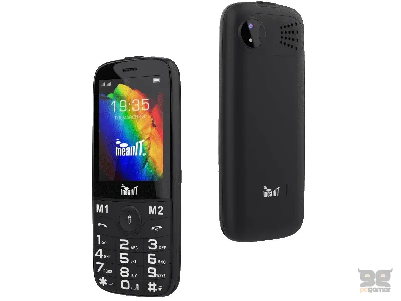 MeanIT Mobilni telefon SENIOR 20 crni