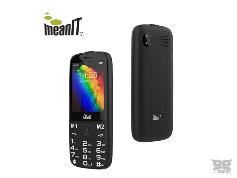 MeanIT Mobilni telefon SENIOR 20 crni