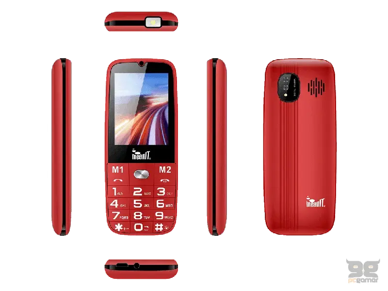 MeanIT Mobilni telefon SENIOR 15- crveni
