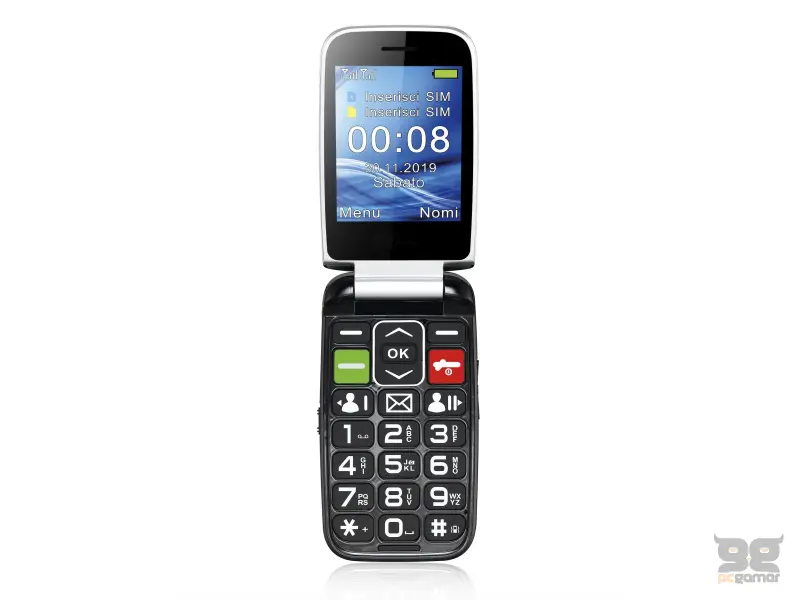 MeanIT Mobilni telefon SENIOR Flip Max-Crni
