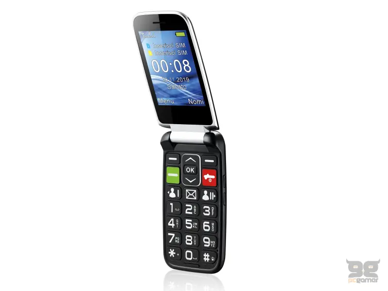 MeanIT Mobilni telefon SENIOR Flip Max-Crni