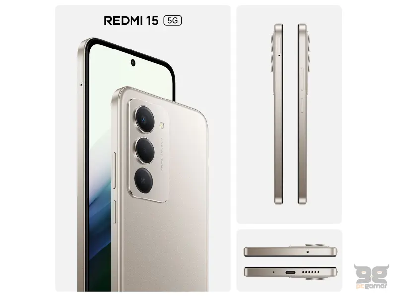 XIAOMI Redmi 15 5G 4GB/128GB, sivi