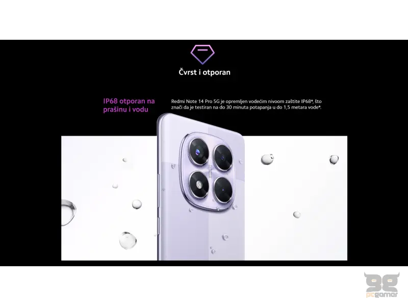 REDMI NOTE 14 PRO 5G - 8+256GB PURPLE