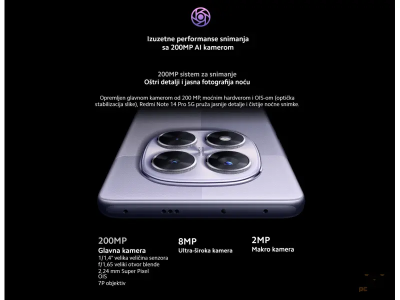 REDMI NOTE 14 PRO 5G - 8+256GB PURPLE