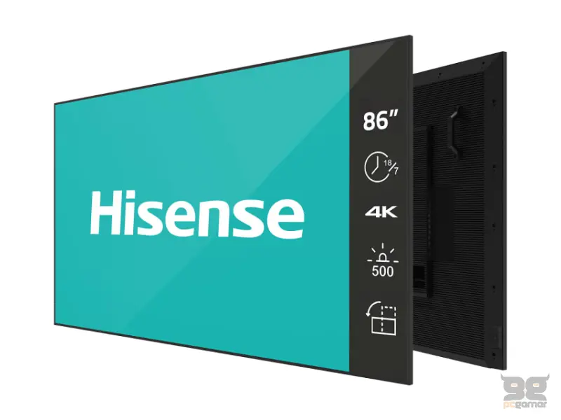 HISENSE 86 inča 86GM50D 4K UHD 500 nita Digital Signage Display - 18/7 Operation 