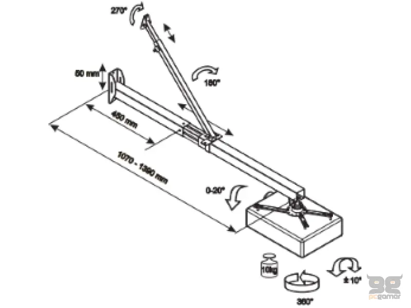 VEGA WMC 39-140 zidni nosač za Short Throw projektor 