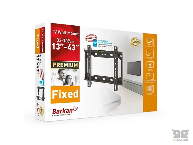 BARKAN E202+.B LCD TV zidni nosač do 43 inča 