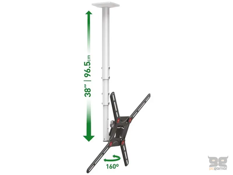 BARKAN 3500.W LCD TV plafonski nosač do 65 inča za ravne i zakrivljene televizore beli 
