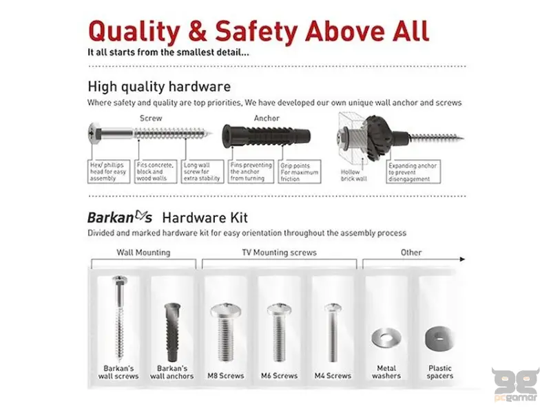 BARKAN E304 LCD TV zidni nosač do 13 do 60 inča 