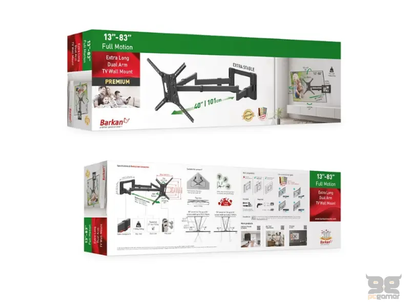 BARKAN BM464XL LCD TV zglobni zidni nosač od 13 do 86 inča 