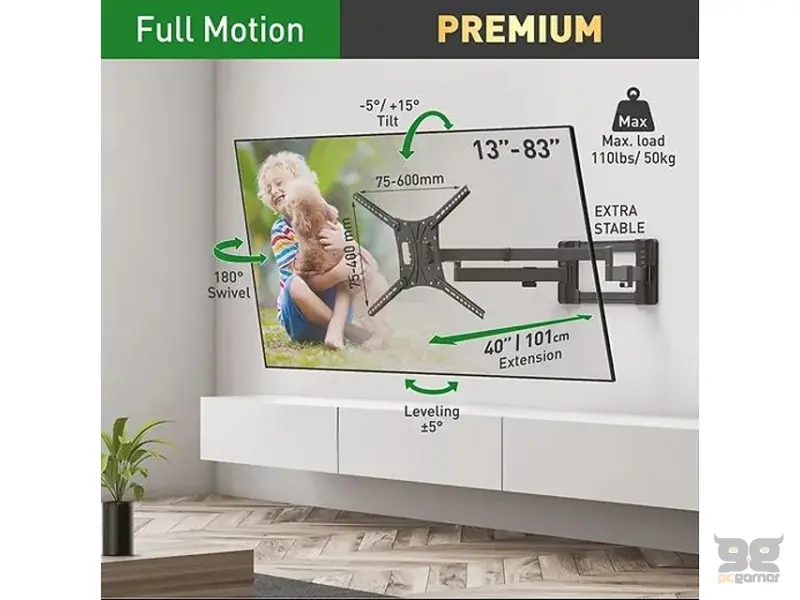 BARKAN BM464XL LCD TV zglobni zidni nosač od 13 do 86 inča 