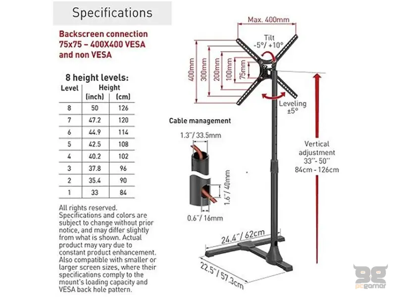 BARKAN FS310T LCD TV podni nosač od 13 do 65 inča 