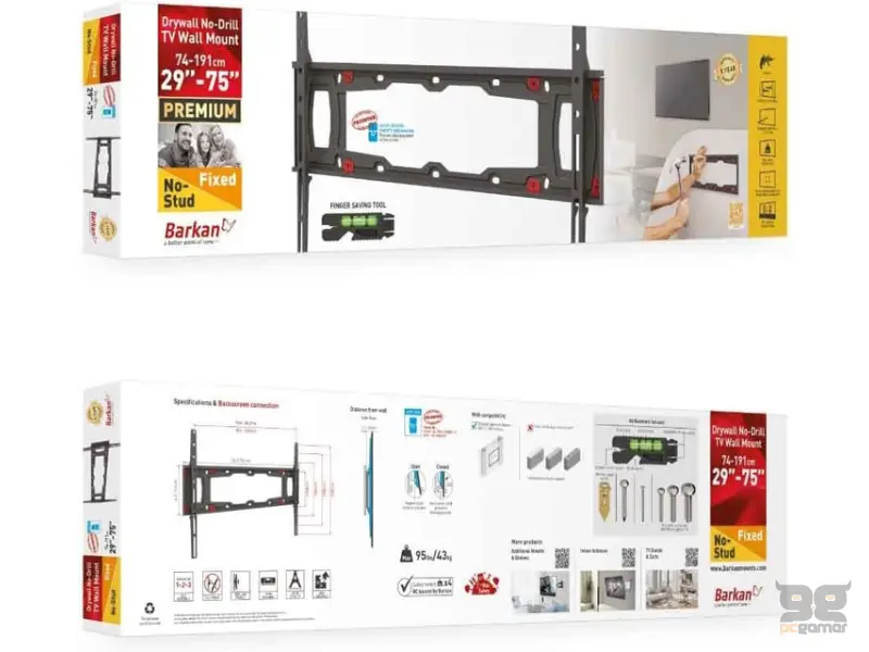 BARKAN ND400.B LCD TV zidni nosač za gipsane zidove od 29 do 75 inča 