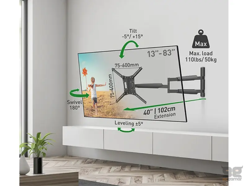 BARKAN BM443XL LCD TV zglobni zidni nosač od 13 do 86 inča 