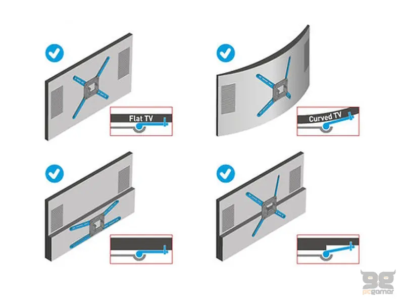 BARKAN BM443XL LCD TV zglobni zidni nosač od 13 do 86 inča 