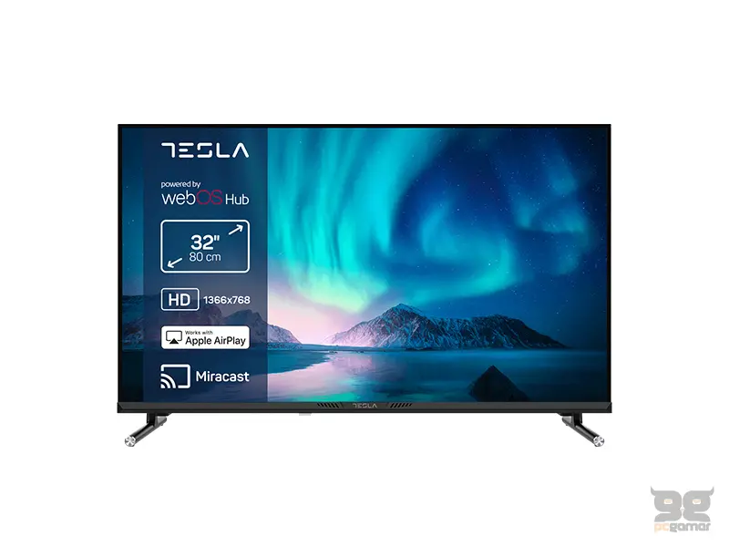 Tesla 32E645BHW LED TV 32" HD ready, WebOS smart, ThinQ AI, Air Play, Miracast,  DVB-T2/C/S2