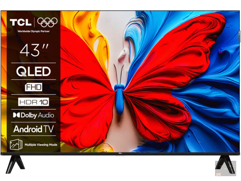 TCL 43S5K QLED TV 43" full HD, Android smart, Colorful Quantum Crystal, slim dizajn (bez okvira)