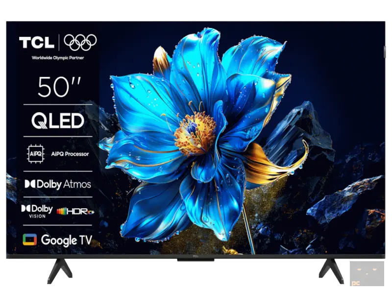 TCL 50P7K QLED TV 50" ultra HD, Google TV smart, AiPQ processor, Dolby Atmos,sli