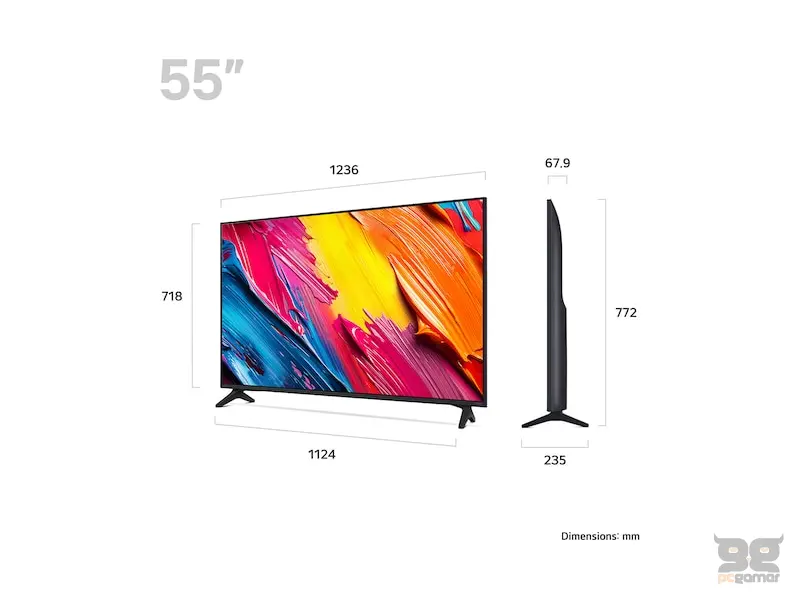 LG 55QNED70A6A QNED TV 55" ultra HD, WebOS 25 smart, Alpha 7 AI Processor Gen8, magic remote