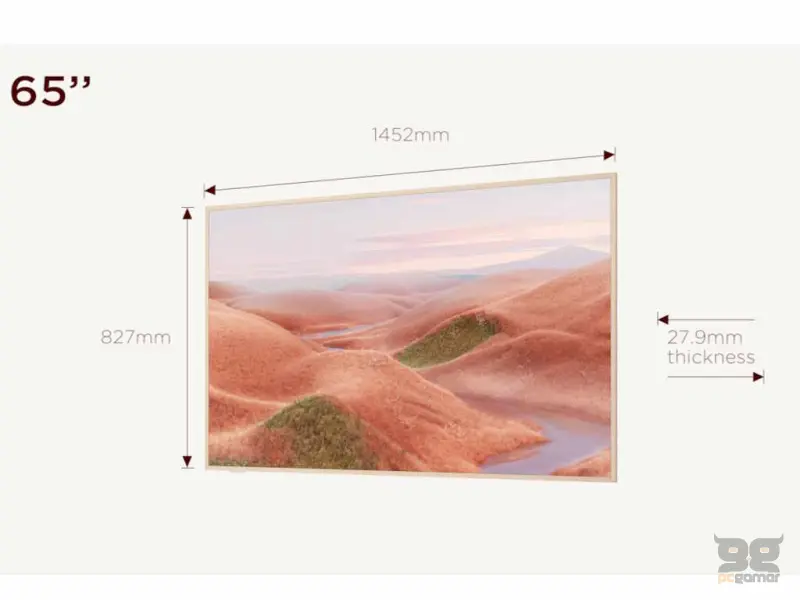 TCL 65A300W NXTFRAME QLED TV 65", Google TV smart, Panel refresh 120 Hz, AIPQ Processor