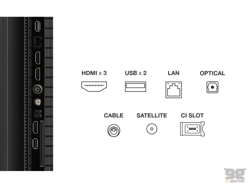 TCL 75P7K QLED TV 75" ultra HD, Google TV smart, AiPQ processor, Dolby Atmos,slim dizajn(bez okvira)