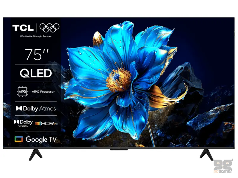 TCL 75P7K QLED TV 75" ultra HD, Google TV smart, AiPQ processor, Dolby Atmos,slim dizajn(bez okvira)